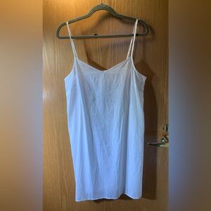 Elegant White Slip Dress - Cotton- Size L